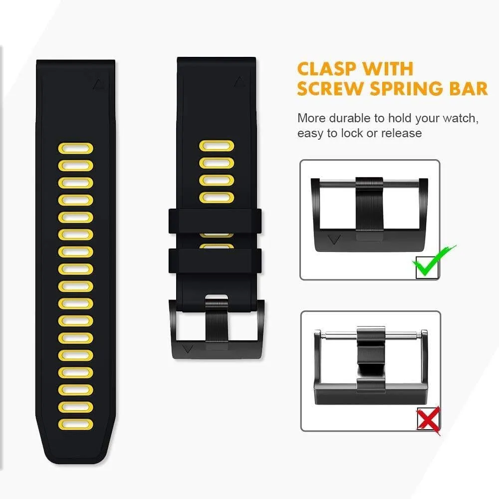 8 Watchbands Silicone Sport Watch Strap for Fenix 5/5 Plus/Fenix postwar faintly chair 6/Fenix 6 Pro/Fenix 7 22mm Smart watch bands For Fenix 