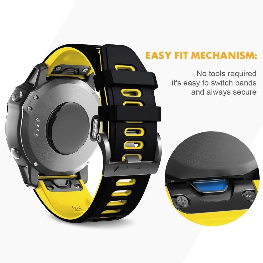 8 Watchbands Silicone Sport Watch Strap for Fenix 5/5 Plus/Fenix postwar faintly chair 6/Fenix 6 Pro/Fenix 7 22mm Smart watch bands For Fenix 