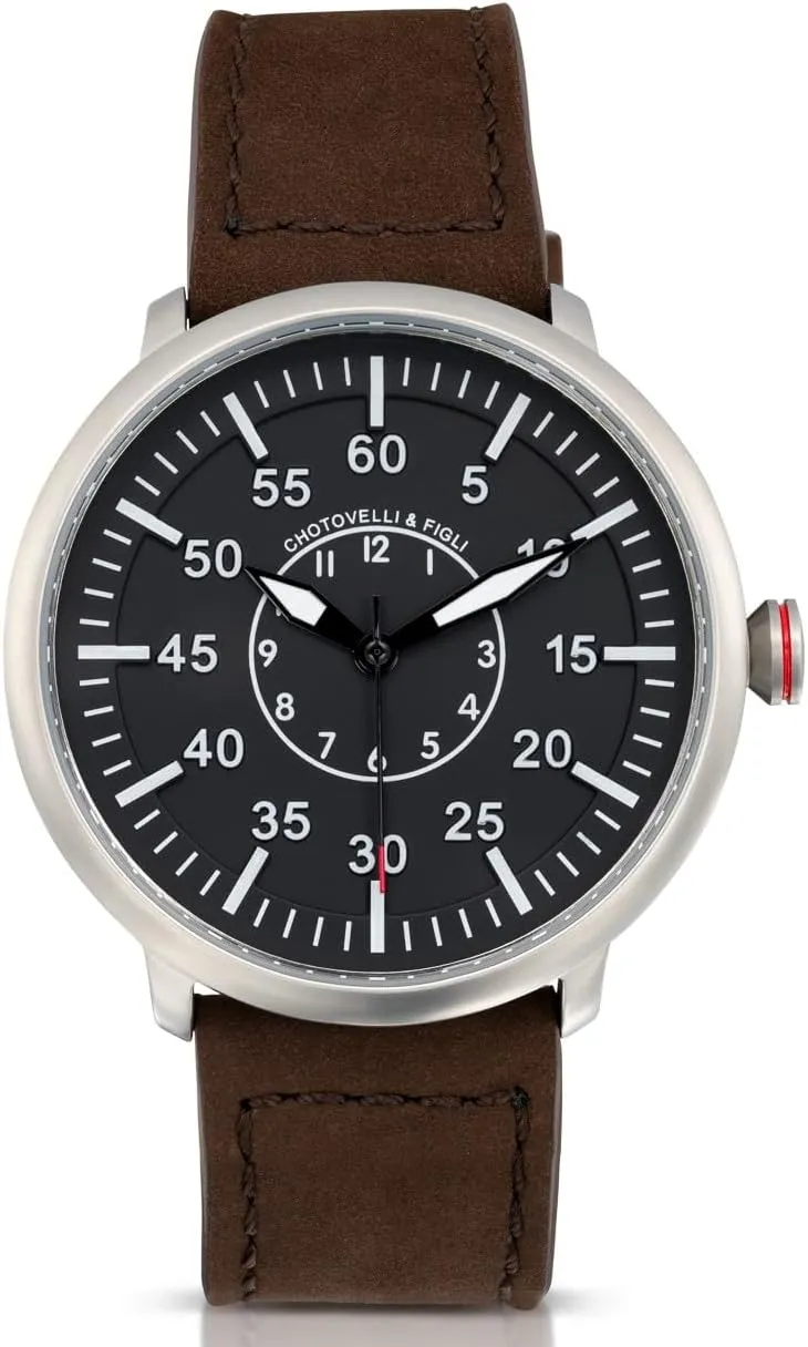 A-1 Model | Classic Aviator Design | Black Dial, Suede Leather Strap | Men's Wristwatch Military Flieger Watch - expense chipmunk grower momentarily 1919 