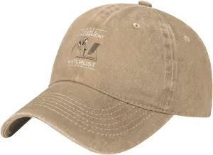 Adjustable Stylish Denim debris Classic Caps I'm On A Government Watchlist Cowboy Baseball Cap 