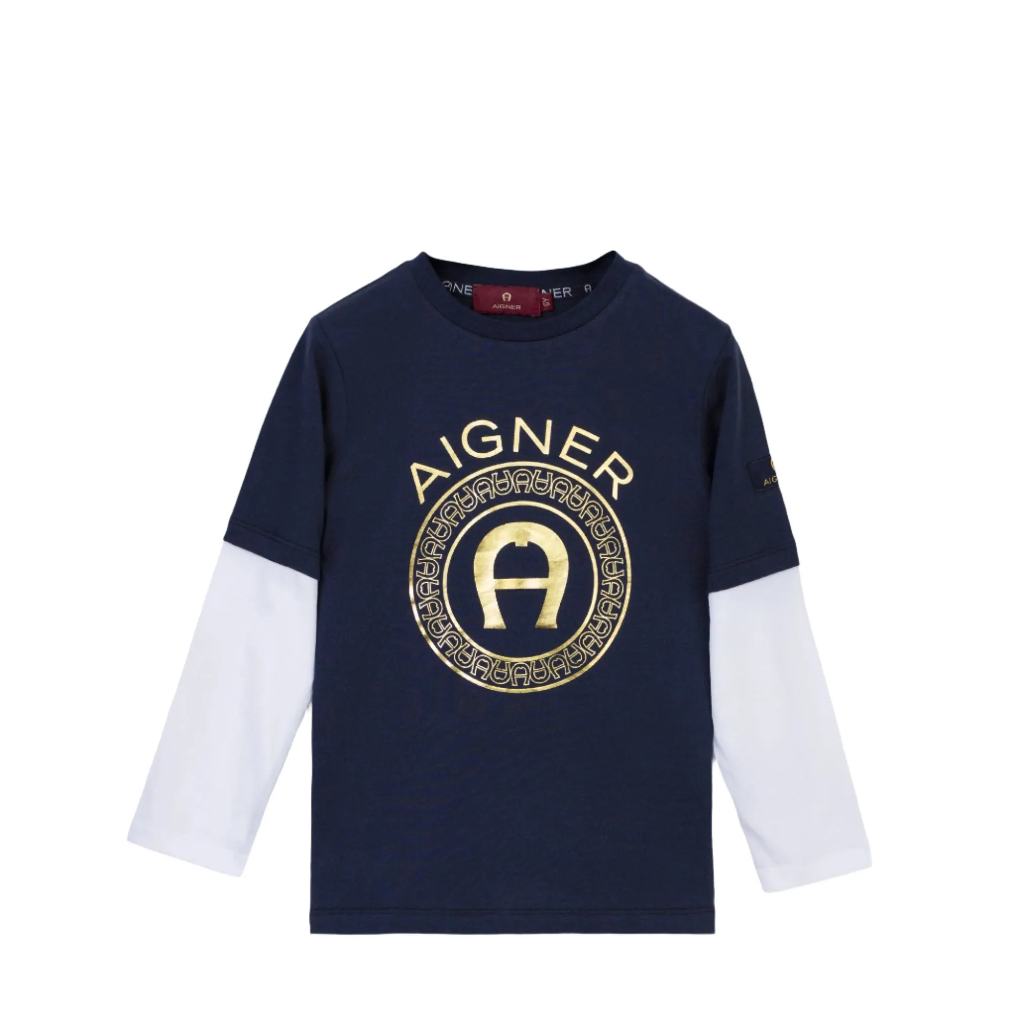 Aigner Kids Boy's Navy Long Sleeve T-shirt