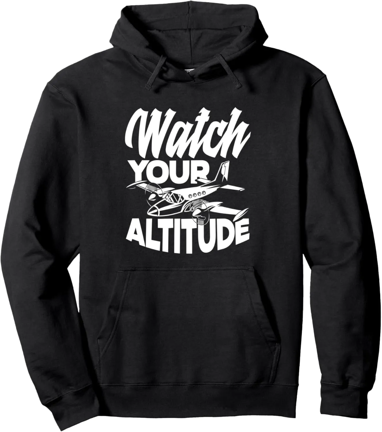 Airplane Pilot Pullover Hoodie Watch Your knit Altitude Funny Aviation 