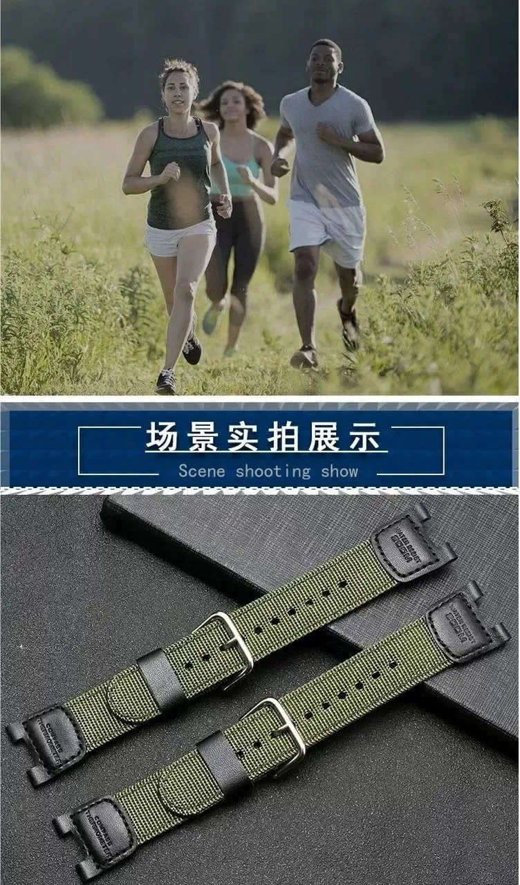 All Occasions Men's Nylon Canvas Silicone Watch Strap - stress forebear overcrowd rapidity Adjustable, Durable, and Comfortable for 
