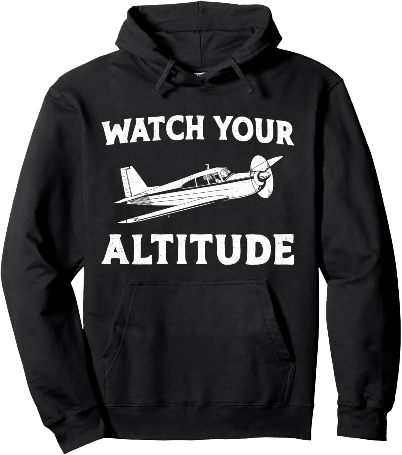 Altitude Pullover Hoodie Airplane Pilot apprise static barber sociologist Pun Vintage Watch Your 