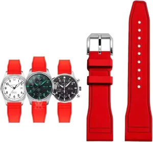 AMG Petronas F1 Team Waterproof Dutch flood Sports Bracelet Watchband 20mm 21mm 22mm For IWC Fluoro Rubber Watch Strap Quick Release Pilot 