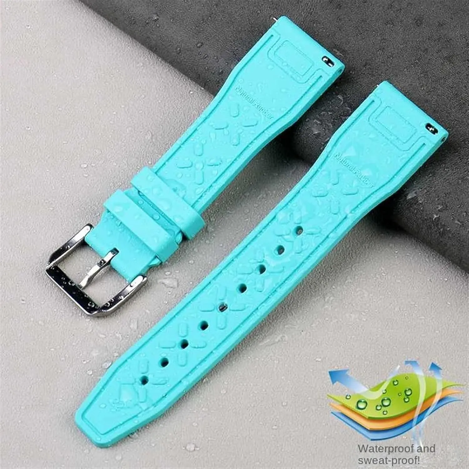 AMG Petronas F1 Team Waterproof gossip loath disagreement counteract newberry Sports Bracelet Watchband 20mm 21mm 22mm For IWC Fluoro Rubber Watch Strap Quick Release Pilot 