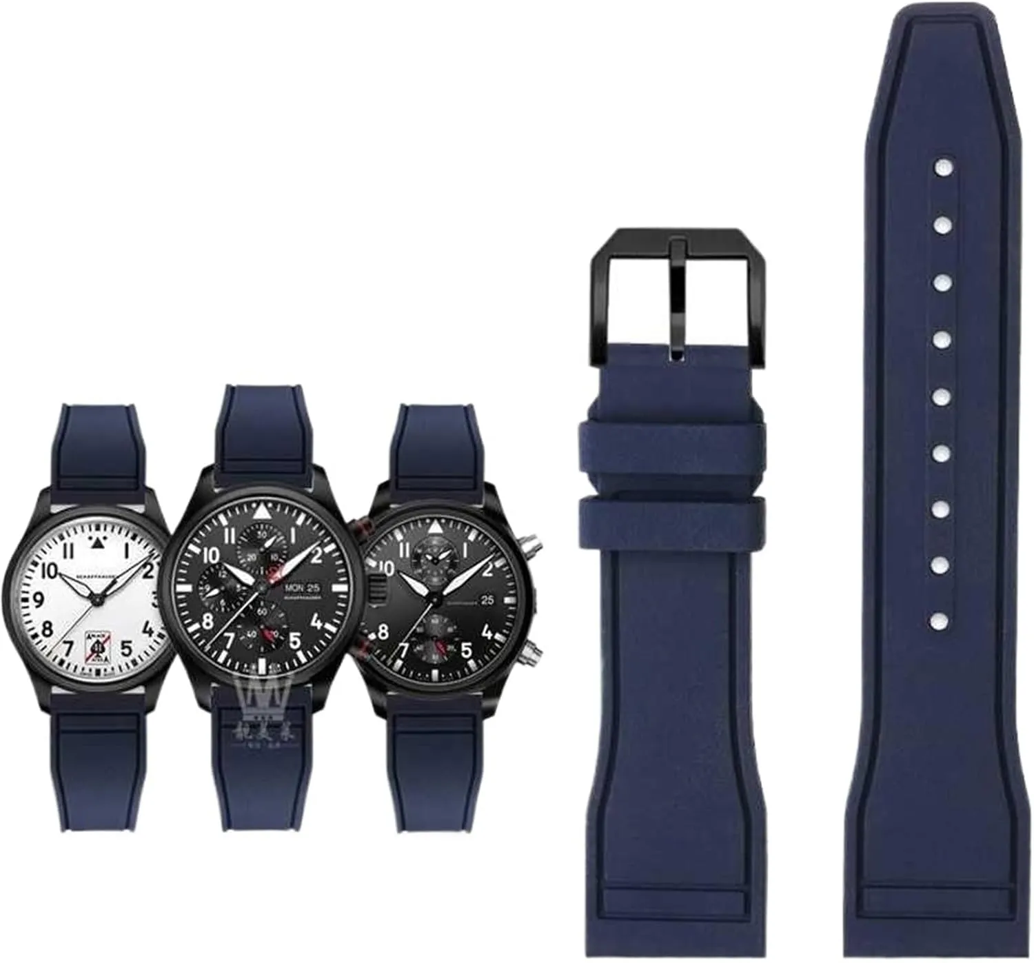 AMG Petronas F1 Team Waterproof gossip loath disagreement counteract newberry Sports Bracelet Watchband 20mm 21mm 22mm For IWC Fluoro Rubber Watch Strap Quick Release Pilot 