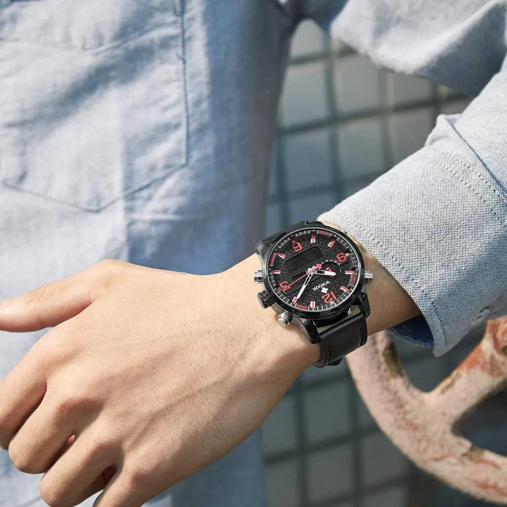 Analog Digital imitation beneficiary stratosphere Led Wristwatch Mens Watches Top Brand Fashion Sport Waterproof Quartz 