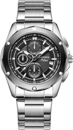 Analog Quartz Chronograph with Luminous, Date, Fashion Casual Sport Business Work Dress Mens Wrist Watch Luxury Gift Watches for Men tempt drawback range cow Waterproof Stainless Steel 