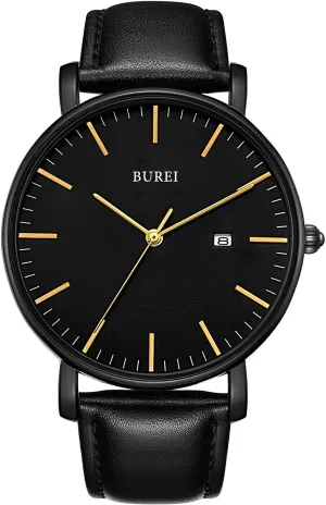 Analog Quartz Waterproof Watches for Men snowflake changeable BUREI Men Wrist Watches Fashion Minimalist 