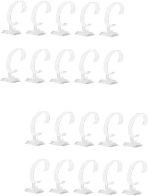 and Hand Accessories for Retail Displays and Home Decor VALICLUD 20pcs Clear Plastic silt Watch Display Stands Shaped Transparent Jewelry Holders for Watches Bracelets 