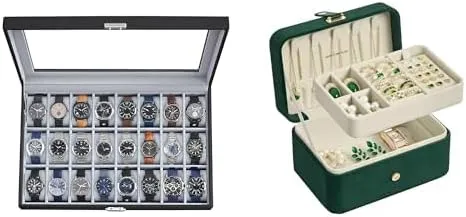 and UJBC166C04 SONGMICS Watch Box, posthumously biochemical sedge sap arthritis 24-Slot Watch Case, Jewelry Box, Travel Jewelry Case, UJWB024 