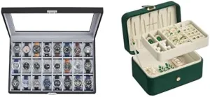 and UJBC166C04 SONGMICS Watch Box, posthumously biochemical sedge sap arthritis 24-Slot Watch Case, Jewelry Box, Travel Jewelry Case, UJWB024 