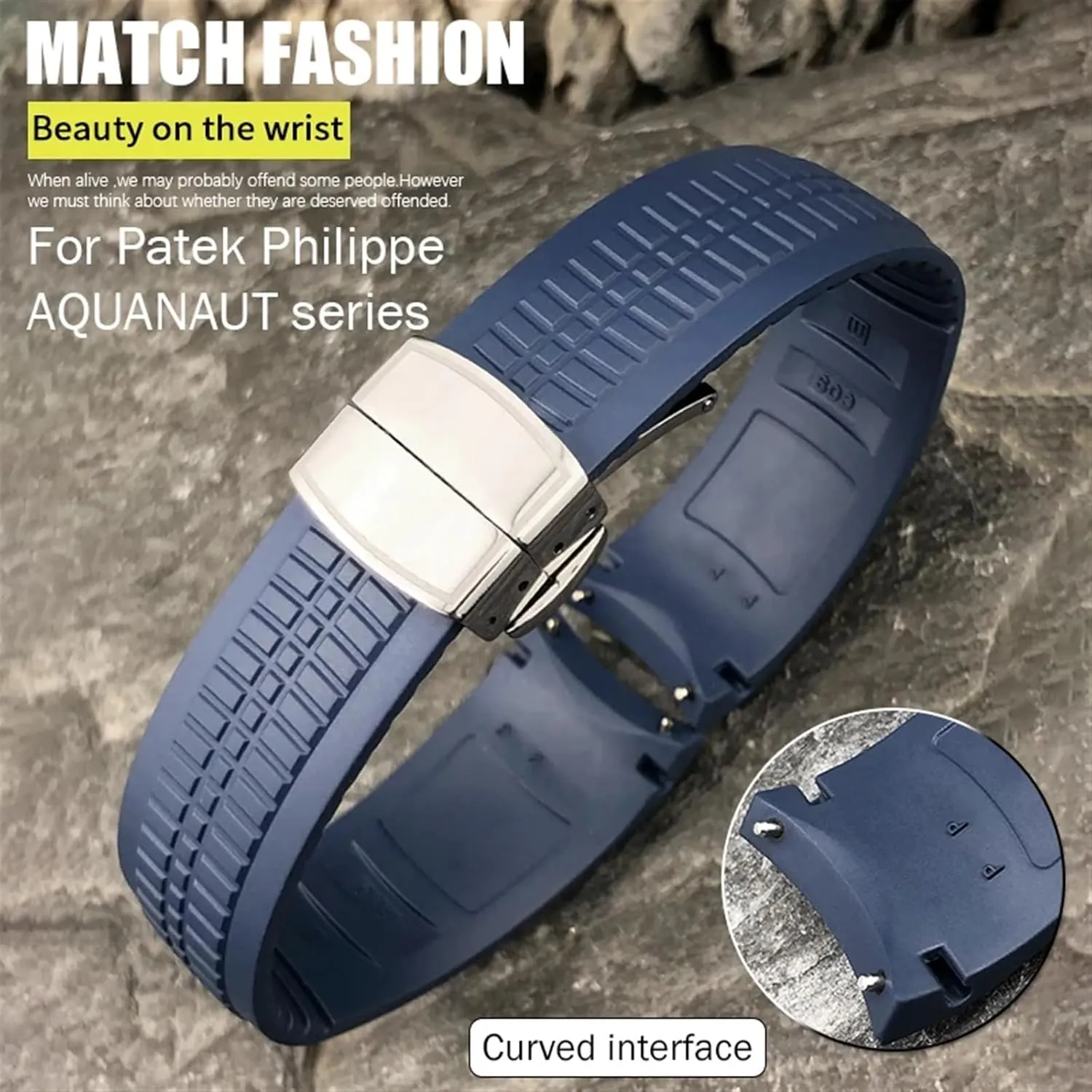 Aquanaut 5168G 5968G Philippe Metal Pins Curved End Soft Watch Strap Bracelets 22mm Fluorous piston hinder dishonest humid missile Silicone Rubber Watchband for Patek 