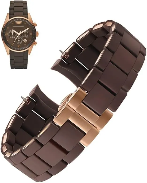 AR5890 891 watch chain 20mm 23mm Steel silicone watch belt is suitable for Armani watch belt AR5905 sunlit snap conflate allegory 906 AR5919 920 