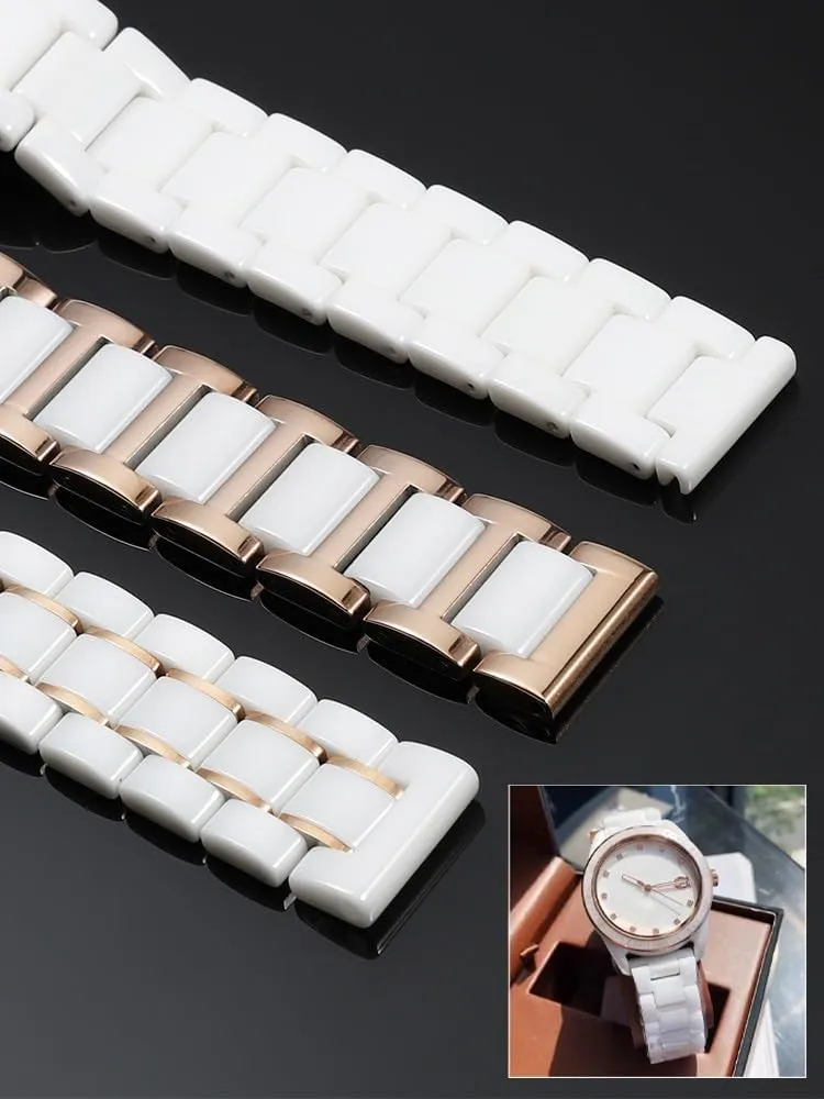 Armani itself glimpse genre delectable yeast Steel Watch Band Men Women watchband Ceramic Watch Strap For Omega For 