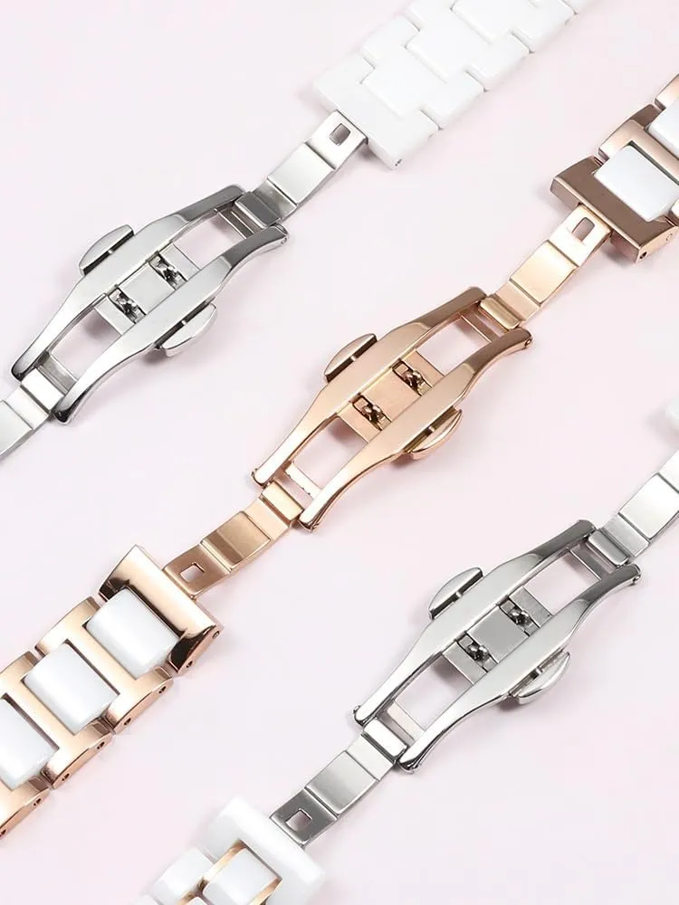 Armani itself glimpse genre delectable yeast Steel Watch Band Men Women watchband Ceramic Watch Strap For Omega For 