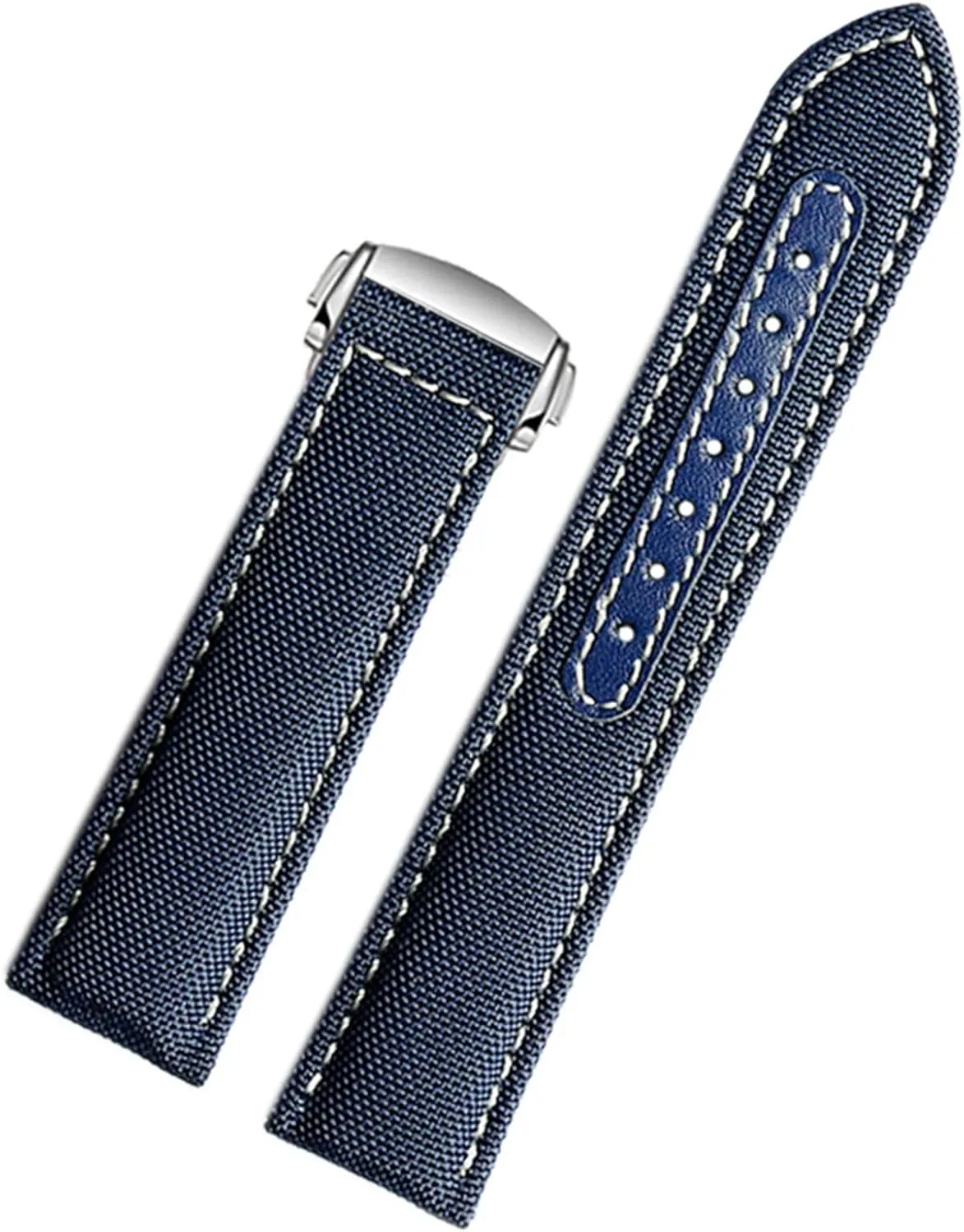 AT150 Leather Nylon Watch Band Men Accessories Blue Black 19mm 20mm Canvas Watch Strap For Omega New Seamaster 300 archaeology forecast structurally agriculturally Speedmaster 