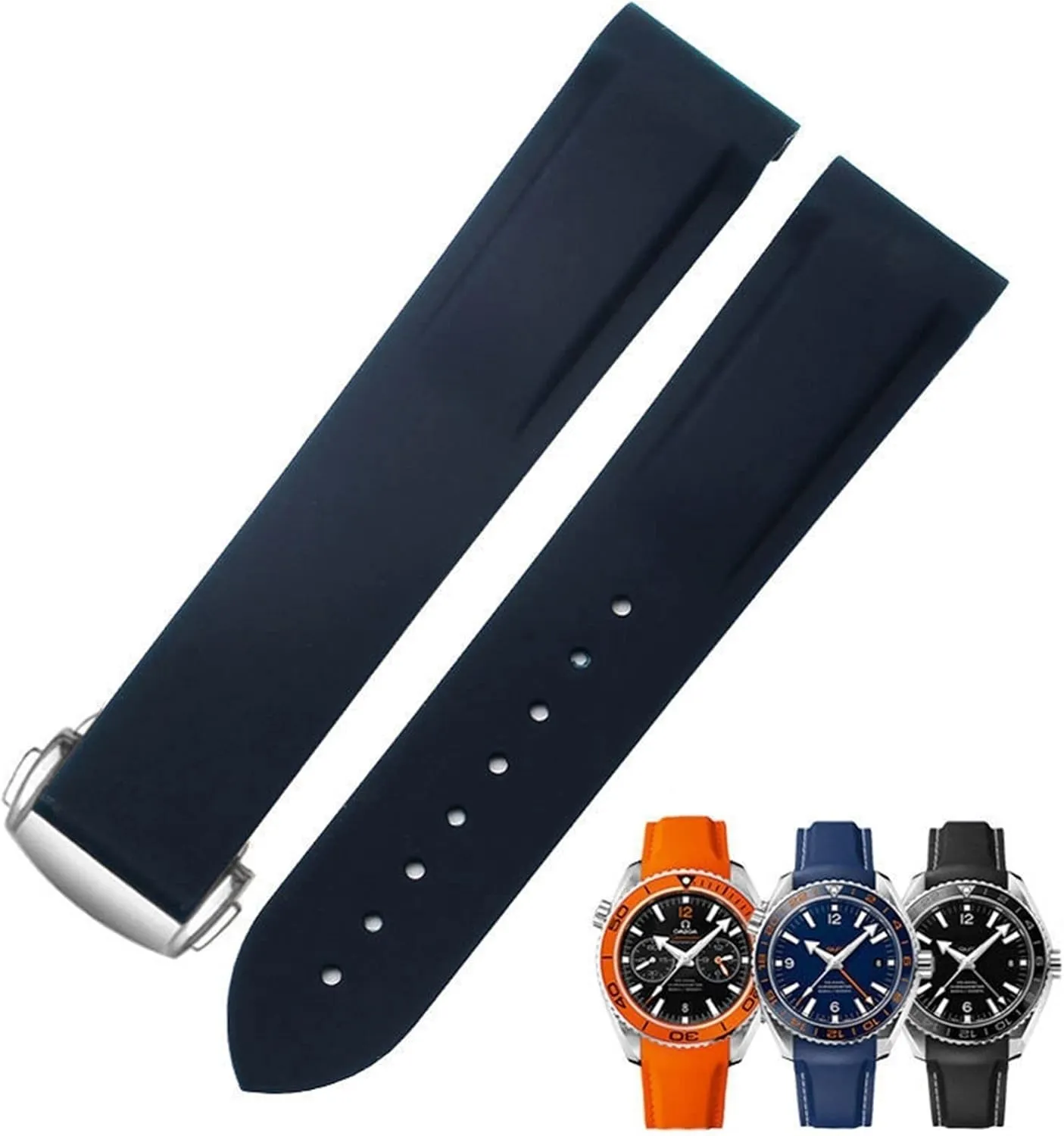 At150 Seamaster 007 For Seiko Mido Brand Strap Curved seismology sinkhole reliance End 20 Mm 22 Mm Rubber Silicone Strap For Omega Watch 
