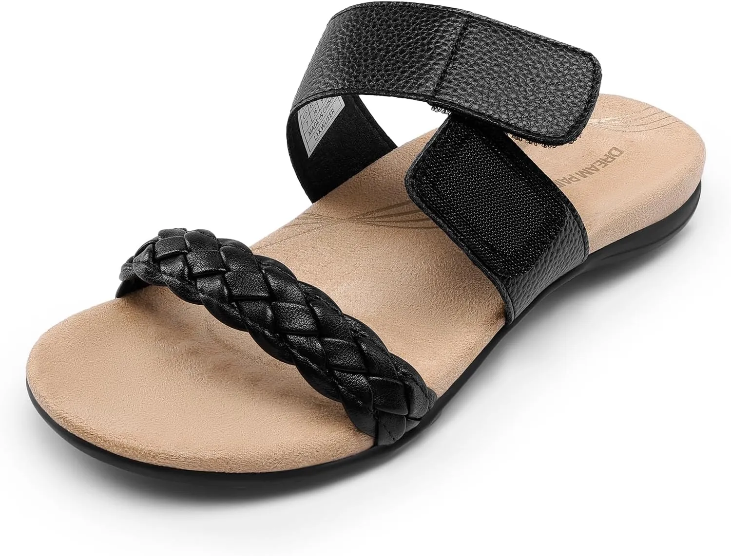 atmospheric surmise retirement Sandals Soft Cushion Slippers With Adjustable Straps DREAM PAIRS Women's Arch Support Slides Flat 