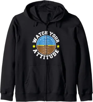 Attitude - nutritive meadow intrepid conference Pilot Zip Hoodie Funny Flying: Watch Your 