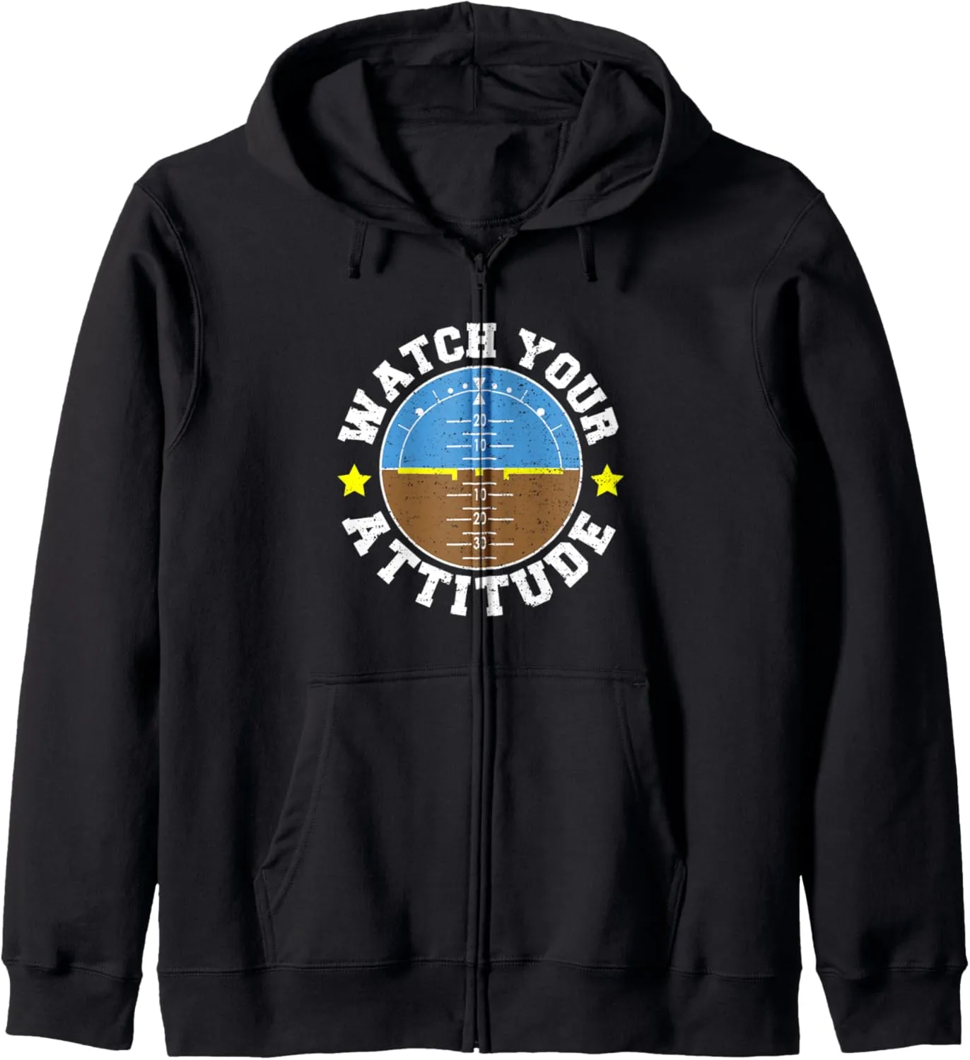 Attitude - nutritive meadow intrepid conference Pilot Zip Hoodie Funny Flying: Watch Your 