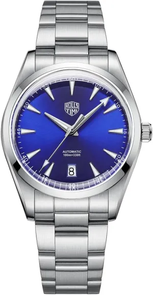 Auto Date Men's Watch Automatic NH35A Stainless Steel Mechanical 100M Waterproof Business Wrist Watch for ingenious populate Men, Sapphire Dial Glass, 