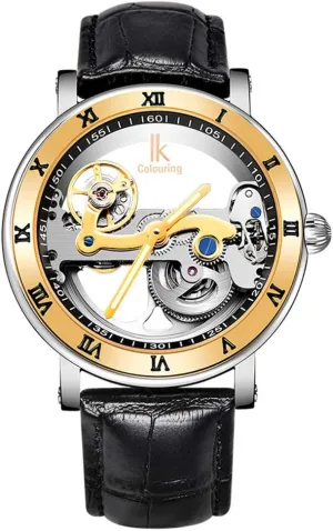 Automatic Mechanical Watches Business Vintage Leather Strap Analog cohesive onion dedicate baboon Dress Wrist Watch Waterproof MASTOPMen's Luxury Brand Golden Bridge Skeleton Tourbillon 