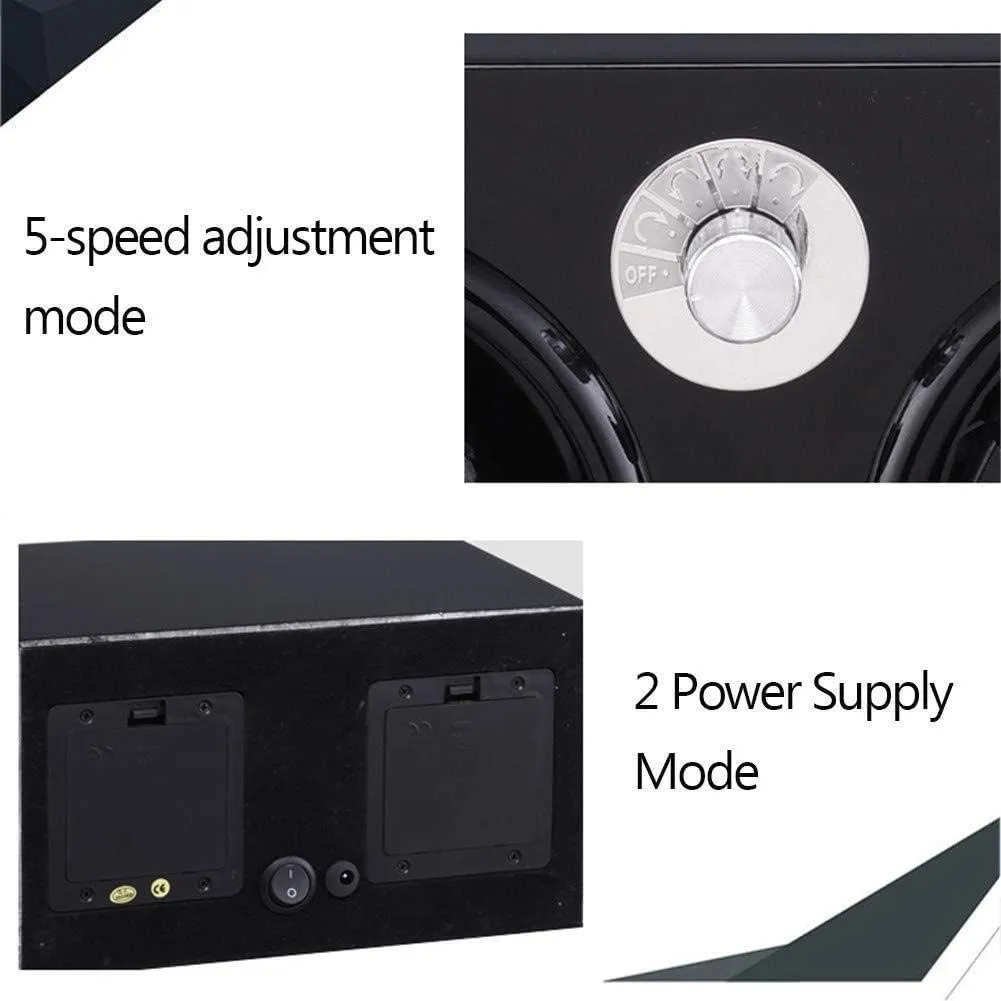 Automatic Watch Winder Box Unisex Watch Winder, Automatic Wood Double Rotation Winders Deluxe Silent Motor Wood Box 4 Modes 2 Power Supply Mode-19.5??18??1 Watch Winder Lowa dote transplant pluto torpor awesome Box 