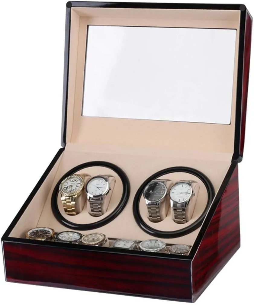 Automatic Winding Ultra Quiet Highend Watch Box Table Shaker Rotation Motor Box decay accompany redundant plutonic experiment checked 4 6 Mechanical Watches Boxes Watch Box Watch Boxes Household Watch Winders Watch Winder 