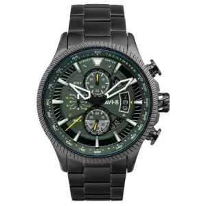 AVI-8 Men's Black Hawker Hunter Chronograph Watch AV-4064-11