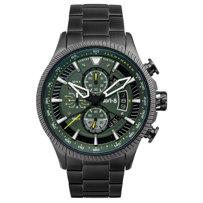 AVI-8 Men's Black Hawker Hunter Chronograph Watch AV-4064-11