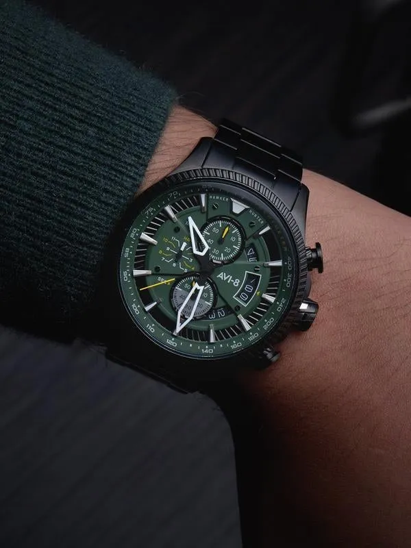 AVI-8 Men's Black Hawker Hunter Chronograph Watch AV-4064-11