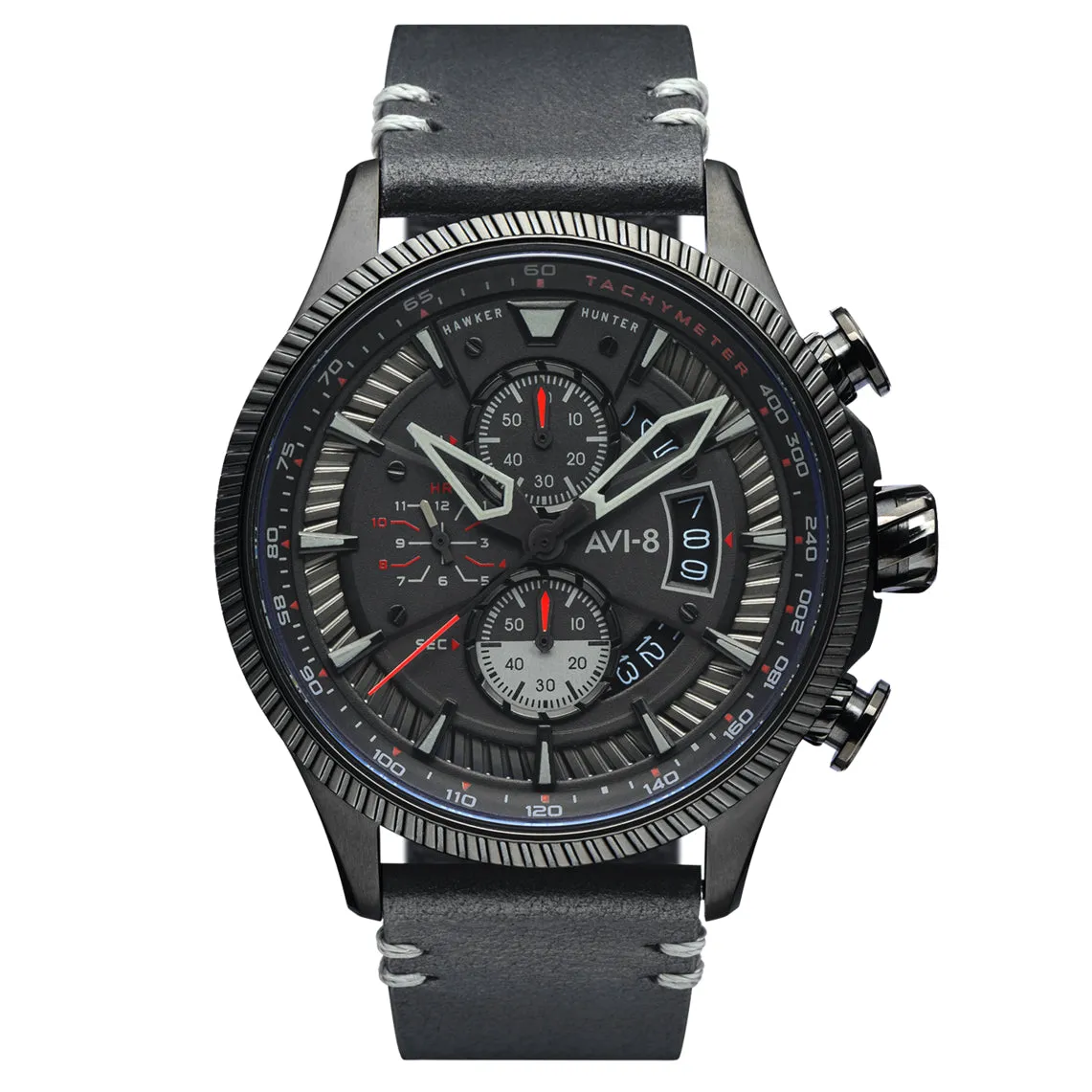 AVI-8 Men's Stealth Black Hawker Hunter Avon Watch AV-4064-05
