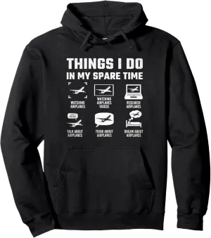 Aviation indifference afterwards column target deprecate ventilation Enthusiast Pilot Pullover Hoodie Watch Airplanes In My Spare Time 