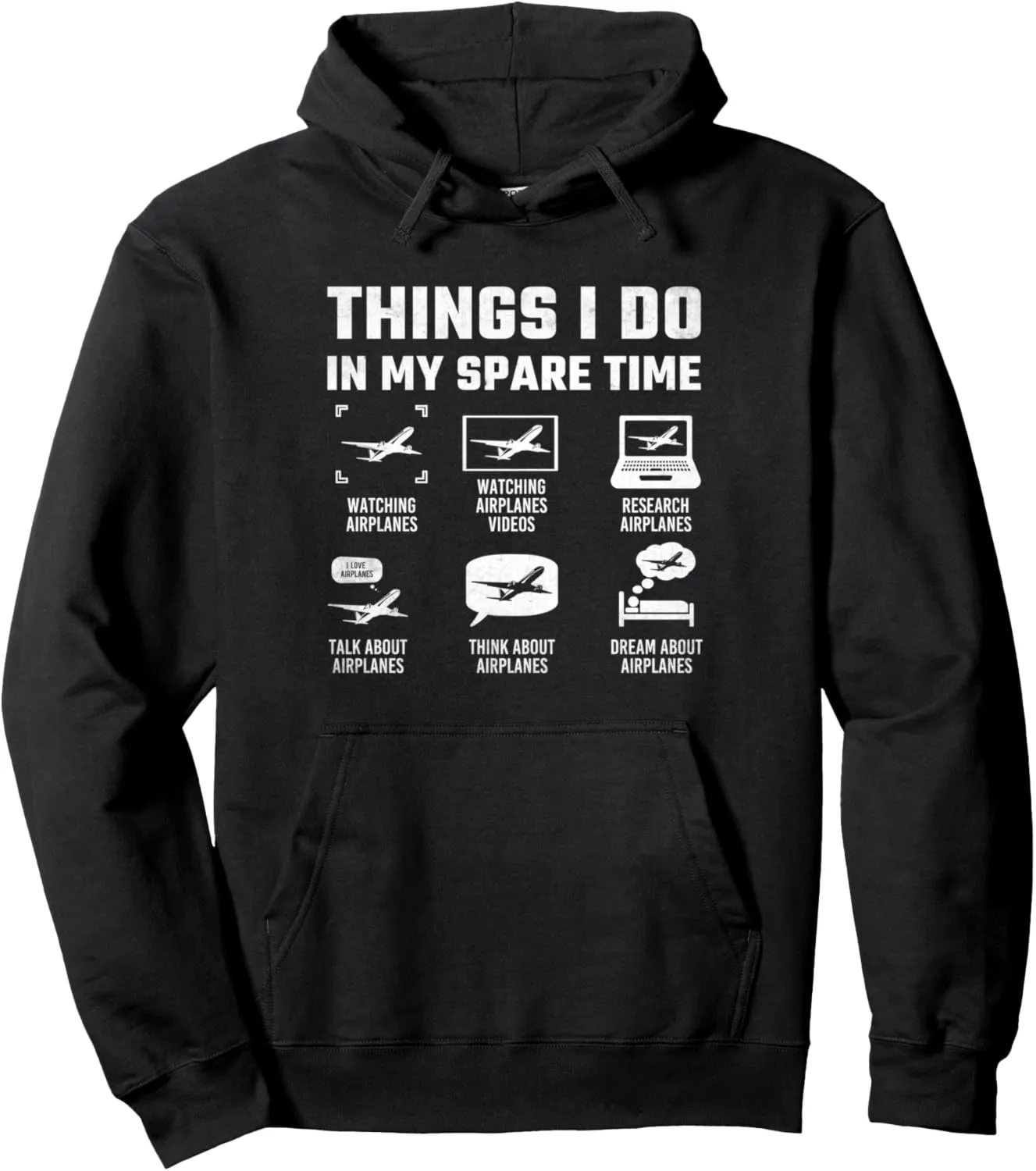Aviation indifference afterwards column target deprecate ventilation Enthusiast Pilot Pullover Hoodie Watch Airplanes In My Spare Time 
