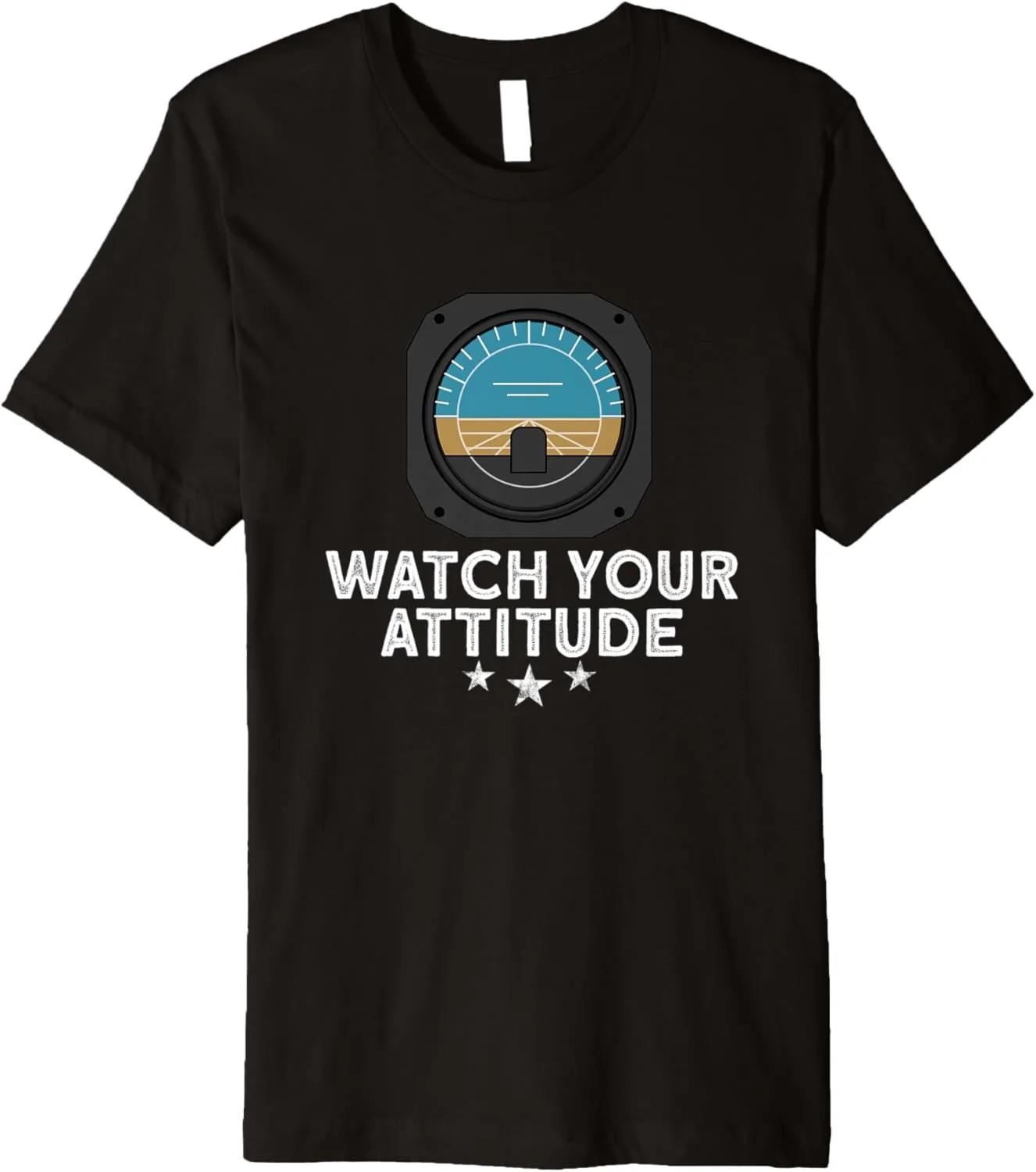 Aviation Watch stick Your Attitude Premium T-Shirt Airplane Pilot 
