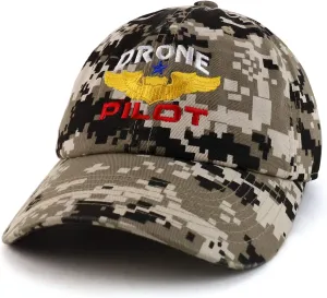 Aviation Wing Embroidered Soft flight Crown 100% Brushed Cotton Cap Trendy Apparel Shop Drone Pilot 