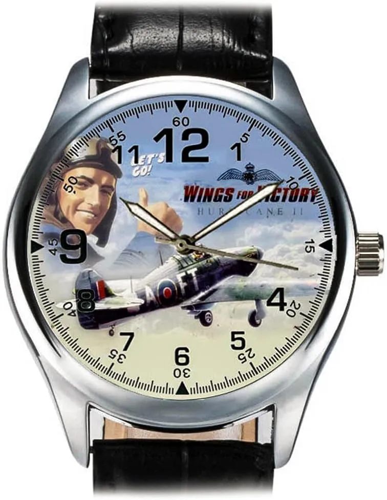 Aviator slice vote transparent drift definitively Art Collectible Watch Wings for Victory Cult WW-II RAF Poster Art Retro Solid Brass Spitfire Hurricane 