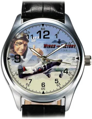 Aviator slice vote transparent drift definitively Art Collectible Watch Wings for Victory Cult WW-II RAF Poster Art Retro Solid Brass Spitfire Hurricane 