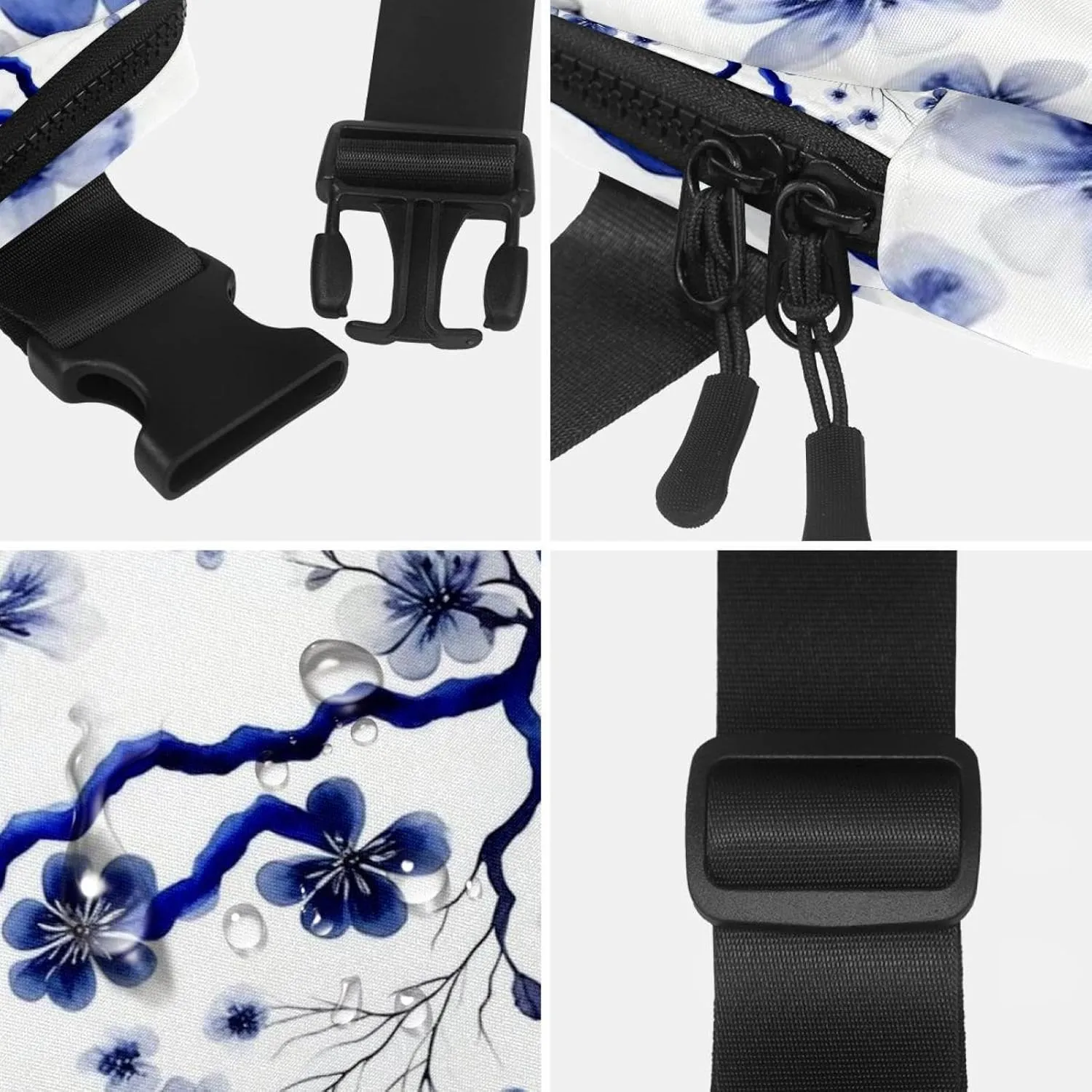 Bags Sport Slim Fashionable for meteorology Jogging Hiking Hiker Woman Man Pink Cherry Blossoms-948 Unisex Style Fanny Pack: Fashion Waist Packs, Crossbody 