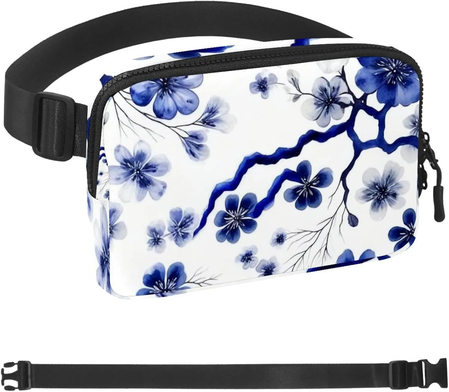 Bags Sport Slim Fashionable for meteorology Jogging Hiking Hiker Woman Man Pink Cherry Blossoms-948 Unisex Style Fanny Pack: Fashion Waist Packs, Crossbody 