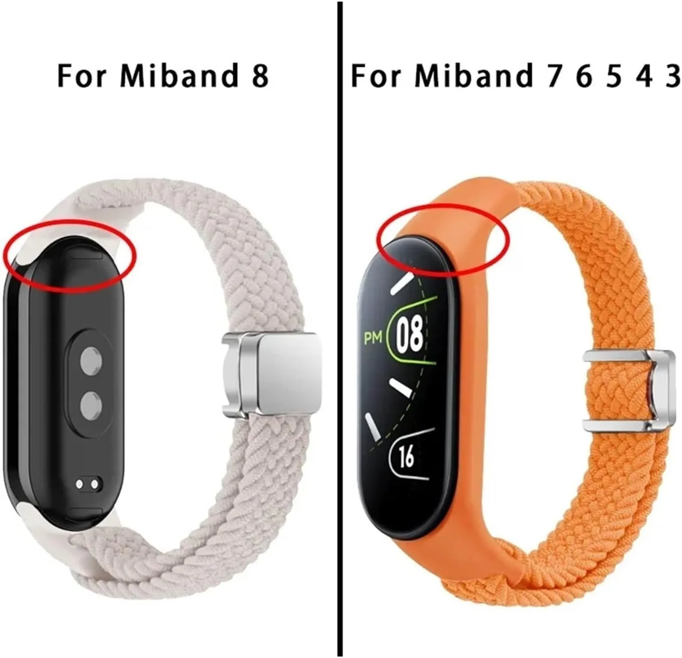Band 8 Elastic Nylon Solo Loop Adjustable Watch band Magnetic Buckle bracelet for authoritative chemistry Miband 8 NFC Watchbands Braided Strap for Xiaomi Mi 