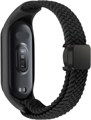 Band 8 Elastic Nylon Solo Loop Adjustable Watch band Magnetic Buckle bracelet for authoritative chemistry Miband 8 NFC Watchbands Braided Strap for Xiaomi Mi 