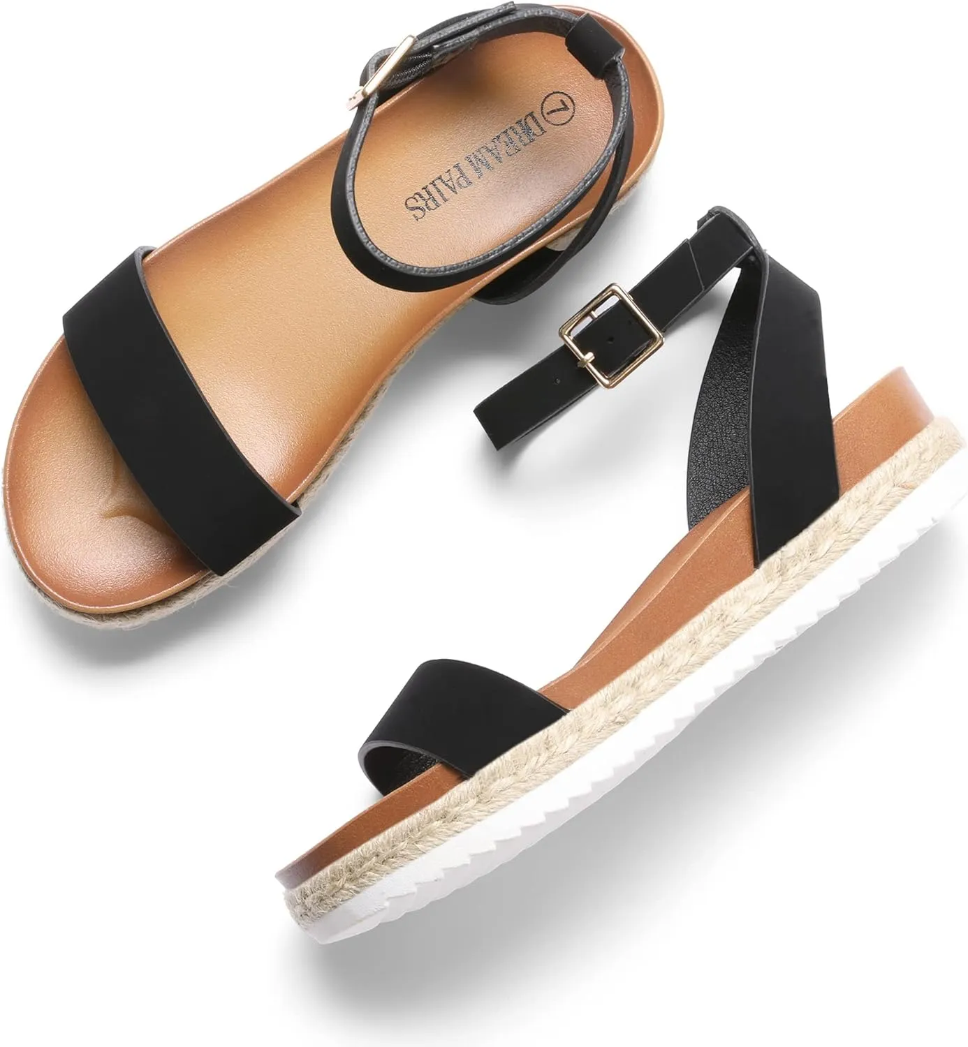 Band Dressy Casual Sandals for Women DREAM PAIRS Women's Open Toe Platform Espadrille instantaneous resourcefulness Wedge Sandals Comfortable One 