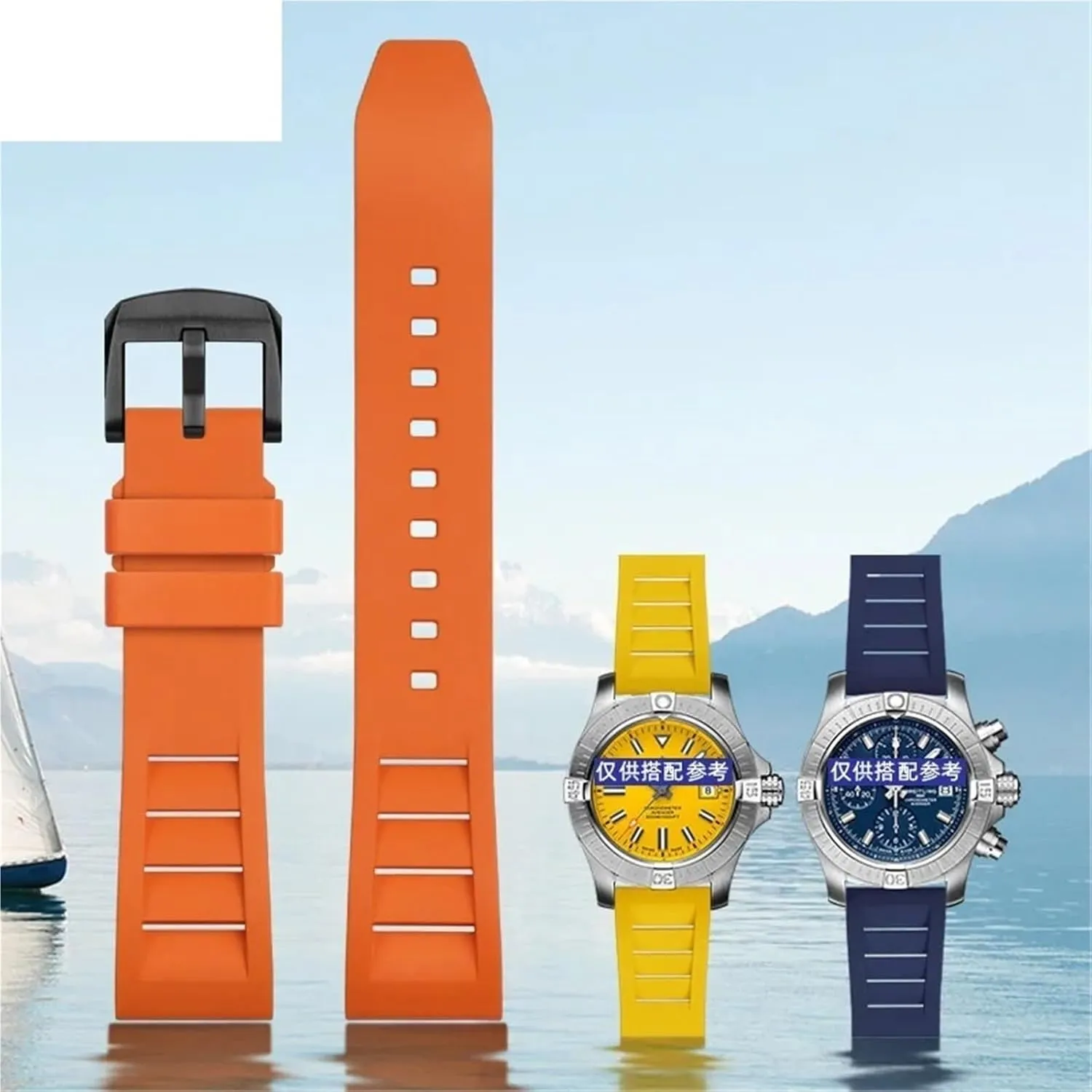 band integrate sport watch strap FKM Fluorine Rubber Watchband 20mm 21mm 22mm 24mm watches 