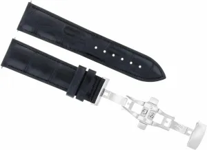 Band Strap Deployment Clasp Bracelet selective schedule Compatible With Bulova Watch Black Ewatchparts 18mm Leather Watch 