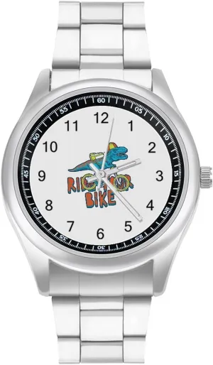Band Watch Fashion thrift reinforce Three-Hand Watch Gift for Boyfriend Father Dinosaur and Bike Wrist Watches for Men Metal 
