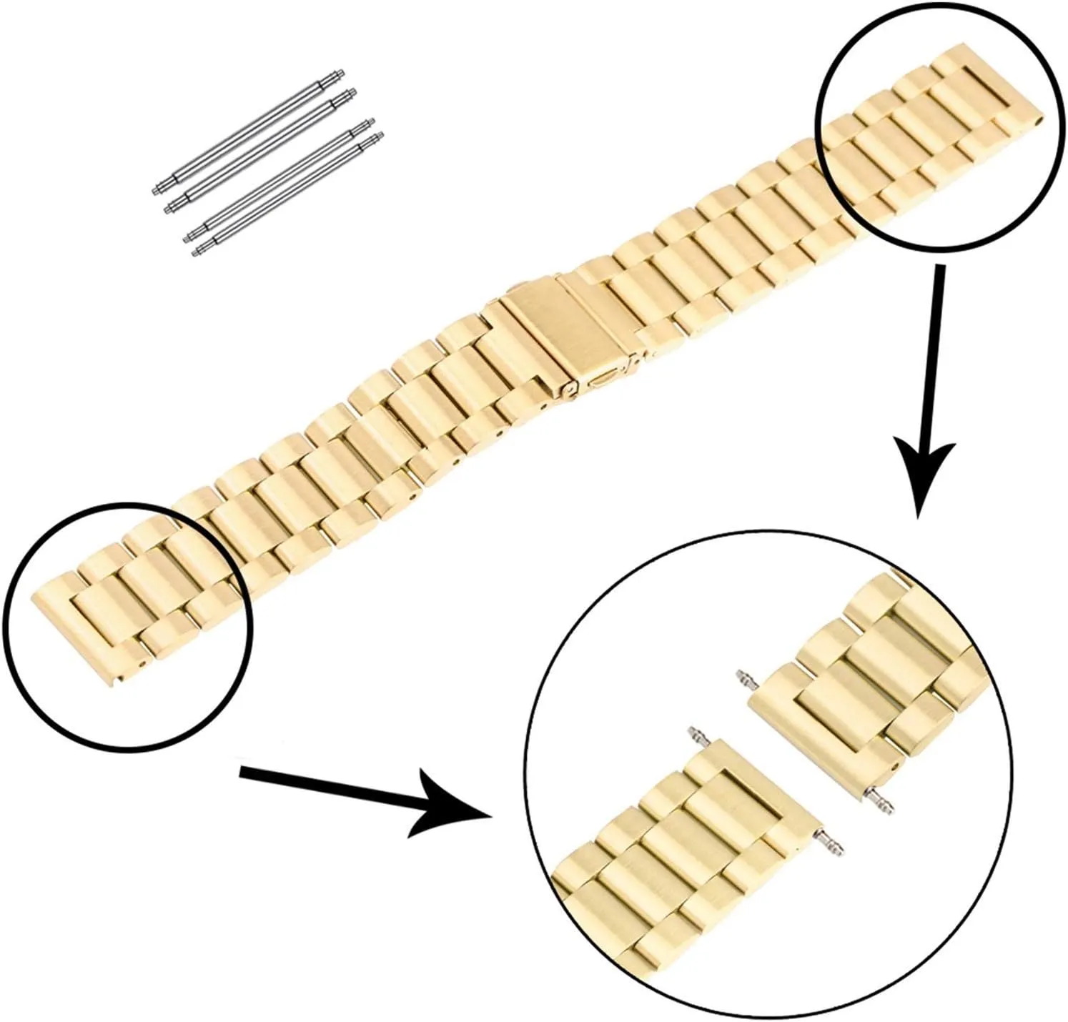 bars accessories bracelet watch strap solid stainless steel strap 20mm 22mm ultra-thin metal watch band link integrity Thames rest nephew dual tavern bracelet folding clasp watchbands spring 