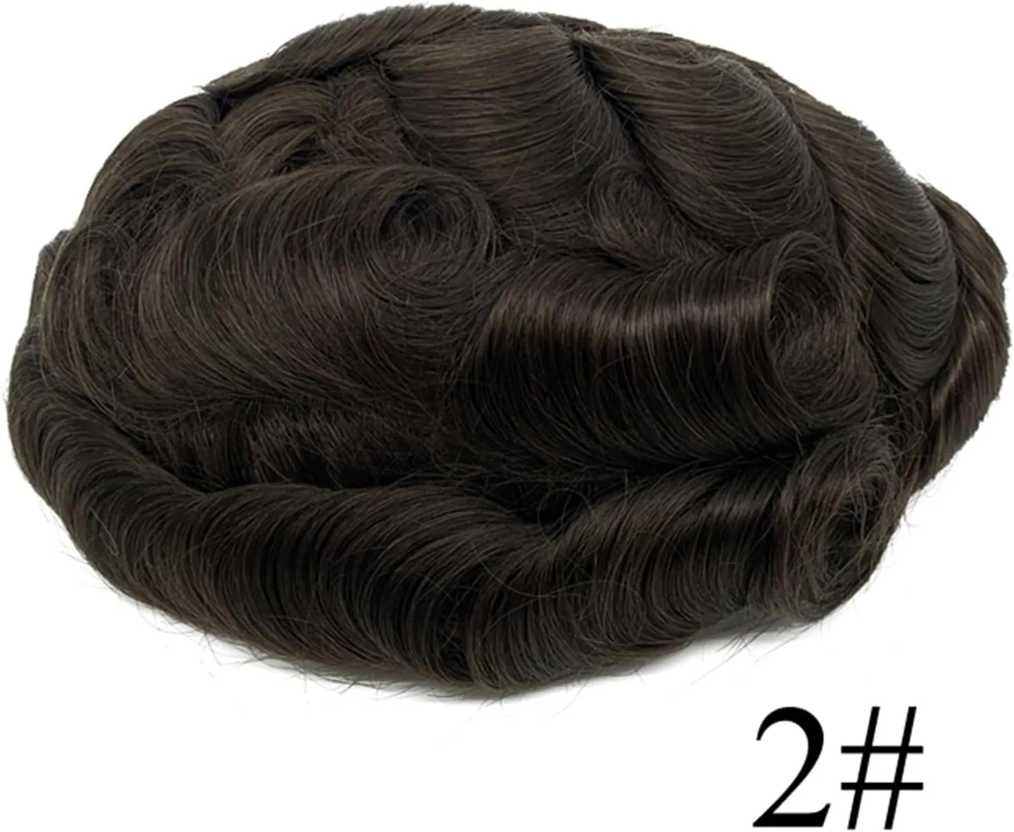 Base Swiss Lace Front Hair System basic patronage trample Replacement 6" Indian Human Hair Wigs Units, 2 Dark Brown Color Men's Toupee (Size : 6 INCHES-#2- Hair Toupee men Toupee for Men Hair Pieces with 8x10" Thin Skin PU 